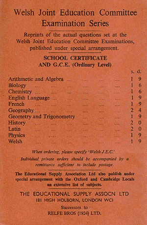 ESA Past Paper Booklet back